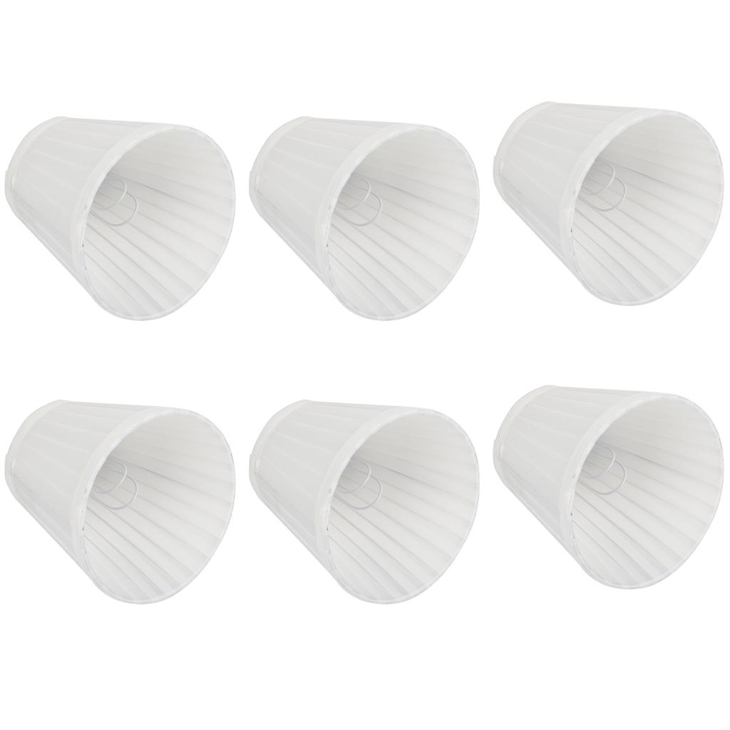 6PCS Fabric Chandelier Lampshade Wall Lamp Cover Shade for Living Room Bedroom Hotel Decor