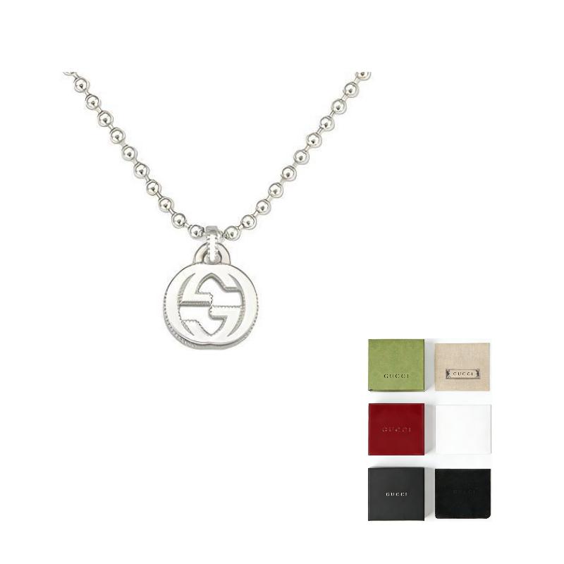 Gucci Серия Double G Взаимосвязанные G Маленькое блестящее серебряное ожерелье 925 пробы Унисекс ожерелье 479219-J8400-8106