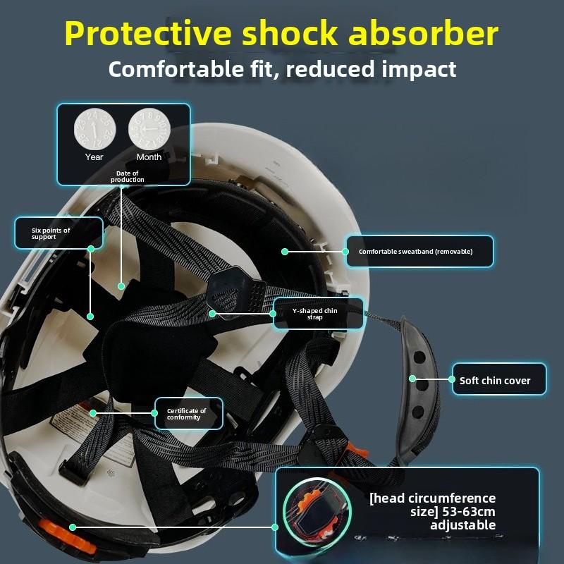 Защита глаз Защита от ударов Строительная каска Защитная каска ABS Строительная защитная каска Печать