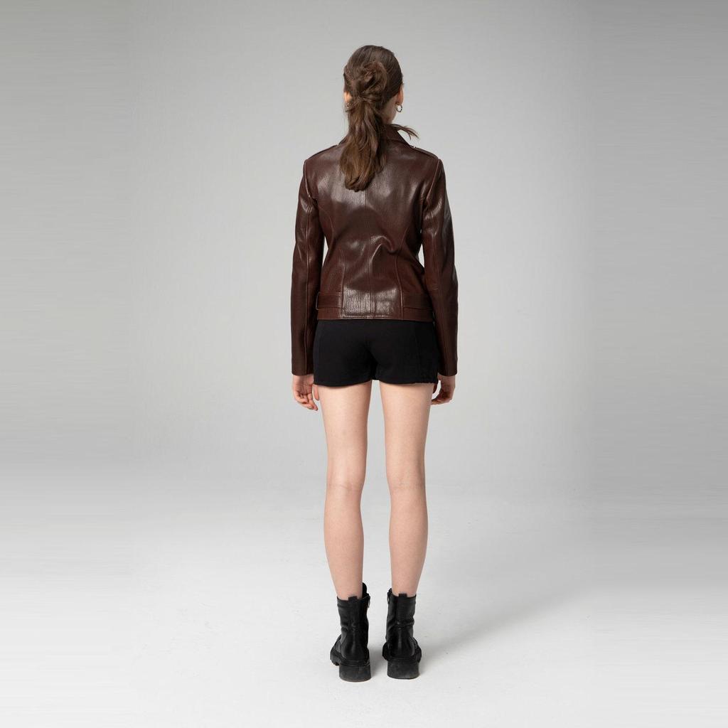 Dericlub Женское пальто из 100% натуральной кожи