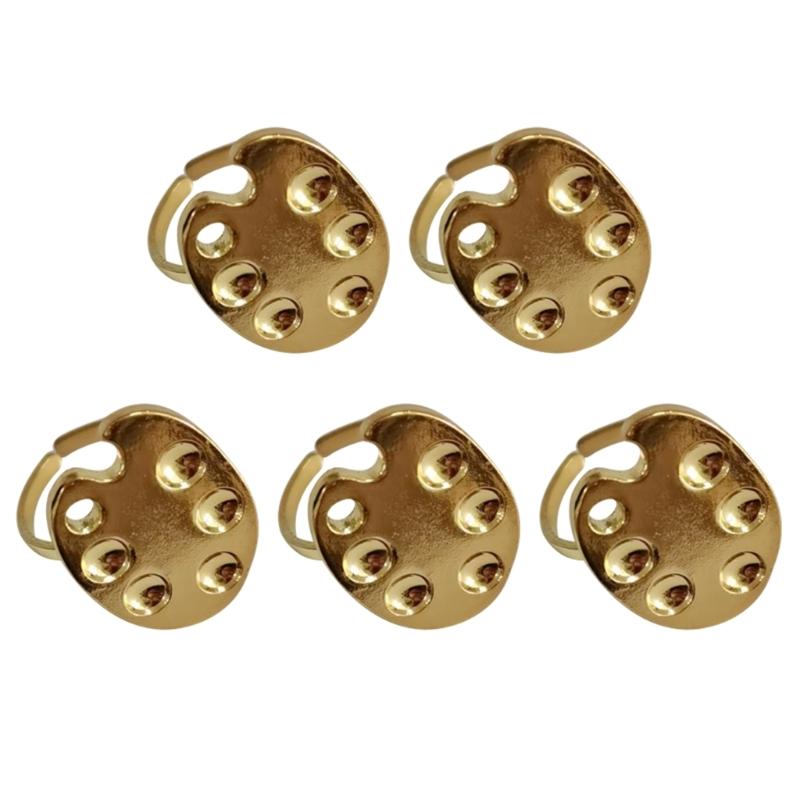 Палитра для смешивания лаков для ногтей, Палитра для нейл-арта, Маленькая палитра цветов для нейл-арта, Кольцо на палец, Легко чистить, Инструмент для маникюра