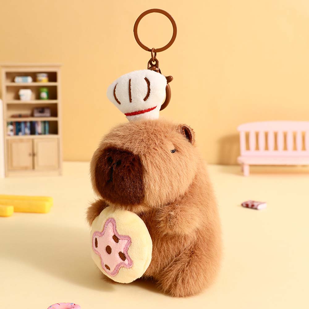 Animals Plush Capybara Keychain Capybara Guinea Pig Pendant Cute Capybara Keyring  Backpack Decor