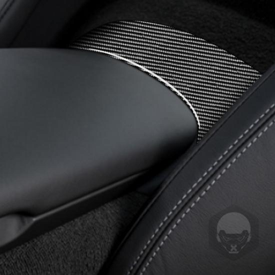 Carbon Fiber Interior Rear Center Cover Trim For Chevrolet Corvette C7 2014-