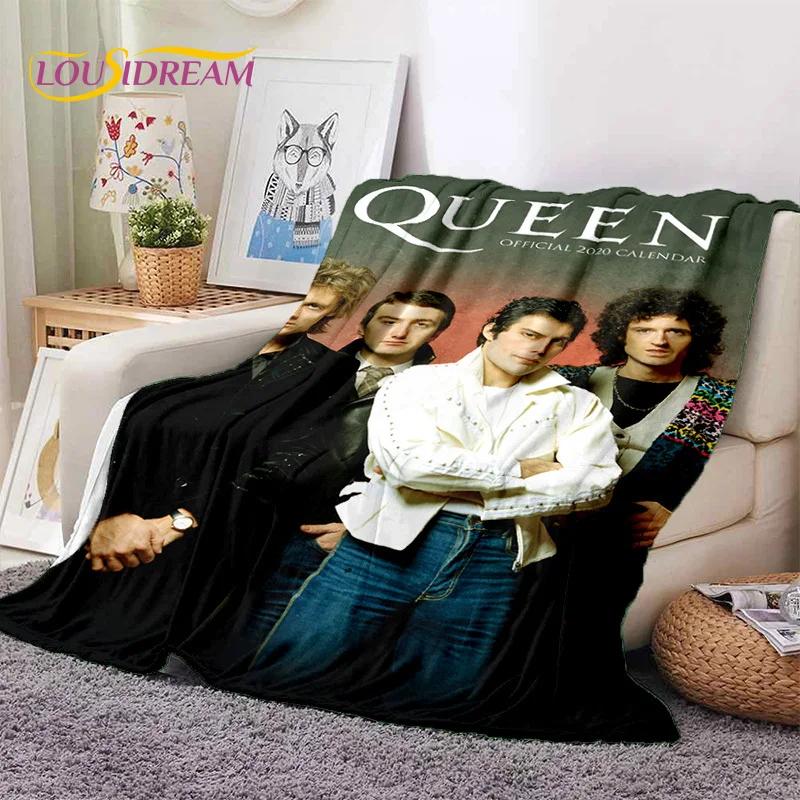 Классика Queen-Rock-Band Freddie Мягкое фланелевое одеяло для кровати, спальни, дивана, пикника, плед для покрывала, отдыха на свежем воздухе, подарок