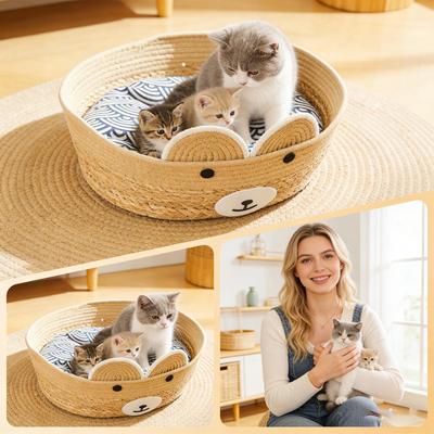 Cat House Scratch Resistant Washable Pet Sleeping Mat Cats House Nest For Puppy Kitten Indoor Home Porch Balcony Garden Yard