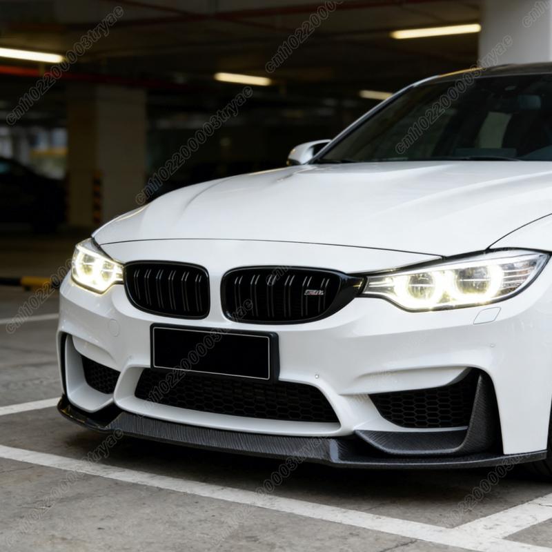 For BMW M3 F80 M4 F82 F83 2015 2016 2017 2018 2019 2020 Front Bumper Spoiler Lip CS Style Front Lip Splitter Modification Kit