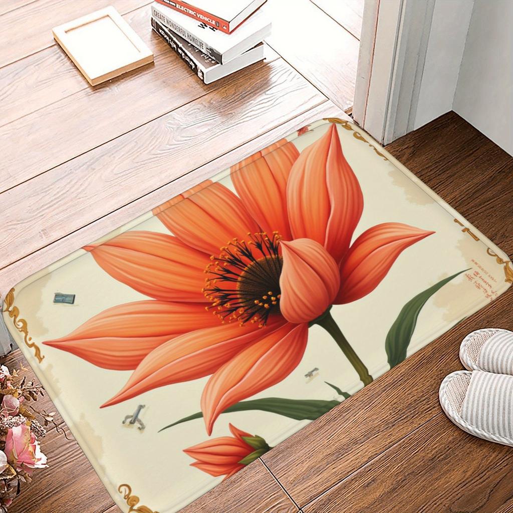 1PC Buttle Tea Hamster Kitchen Rug Non-Slip Door Mat Pop design Bathroom Rug Bath Mat Carpet for Home Sink Laundry ecoreeree