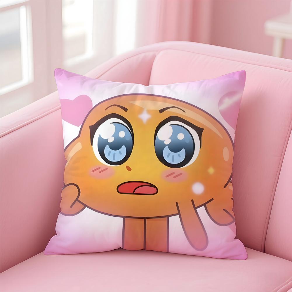 Classic British Cartoon TThe Amazing World of Gumball Cushion Cover Pillow Case Soft Skin Friendly Fabric  Concealed Zipper