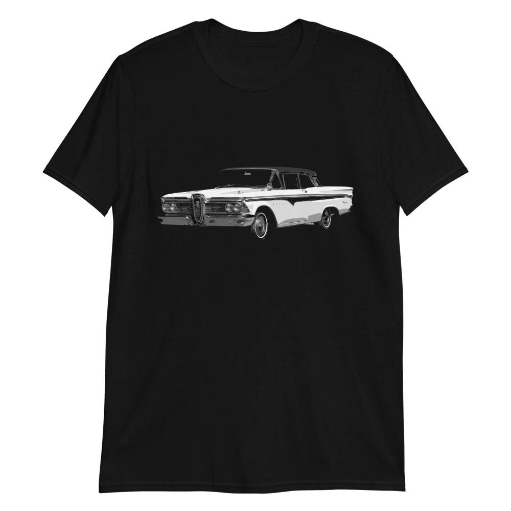 1959 Edsel Ranger Антикварный Автомобиль Футболка с коротким рукавом Унисекс 100% Хлопок Мужские Футболки Топ