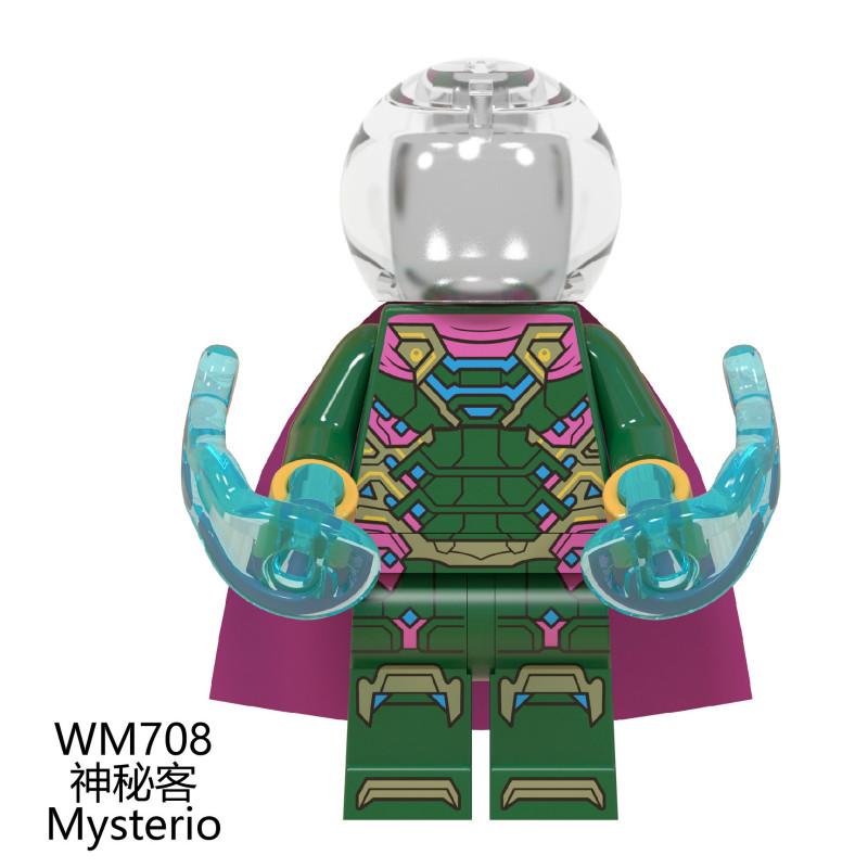 TopLovely Spiderman Peter Parker Minifigures MJ Mysterio Hydro Man Building Blocks Kids Toys WM6062