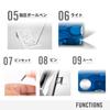 VICTORINOX SwissCard Light Translucent Blue Swiss Army Knife Stationery Magnifying Glass Ballpoint Pen LED Light with Phillips Screwdriver 13