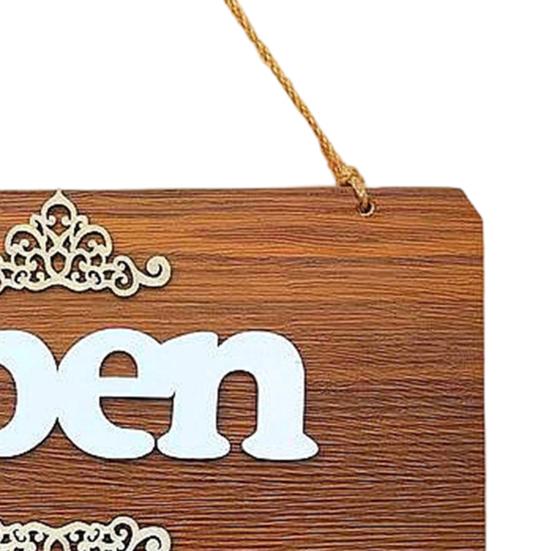 yangyizhi Wooden House Sign, Nordic Minimalist Style Wood Durable Wall Decoration Hanging for Coffee Shop Barber Entrance