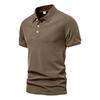 Summer Lapel Sports Men's Twill  Shirt Fashion Casual Men's Solid Color Short-sleeved T-shirt