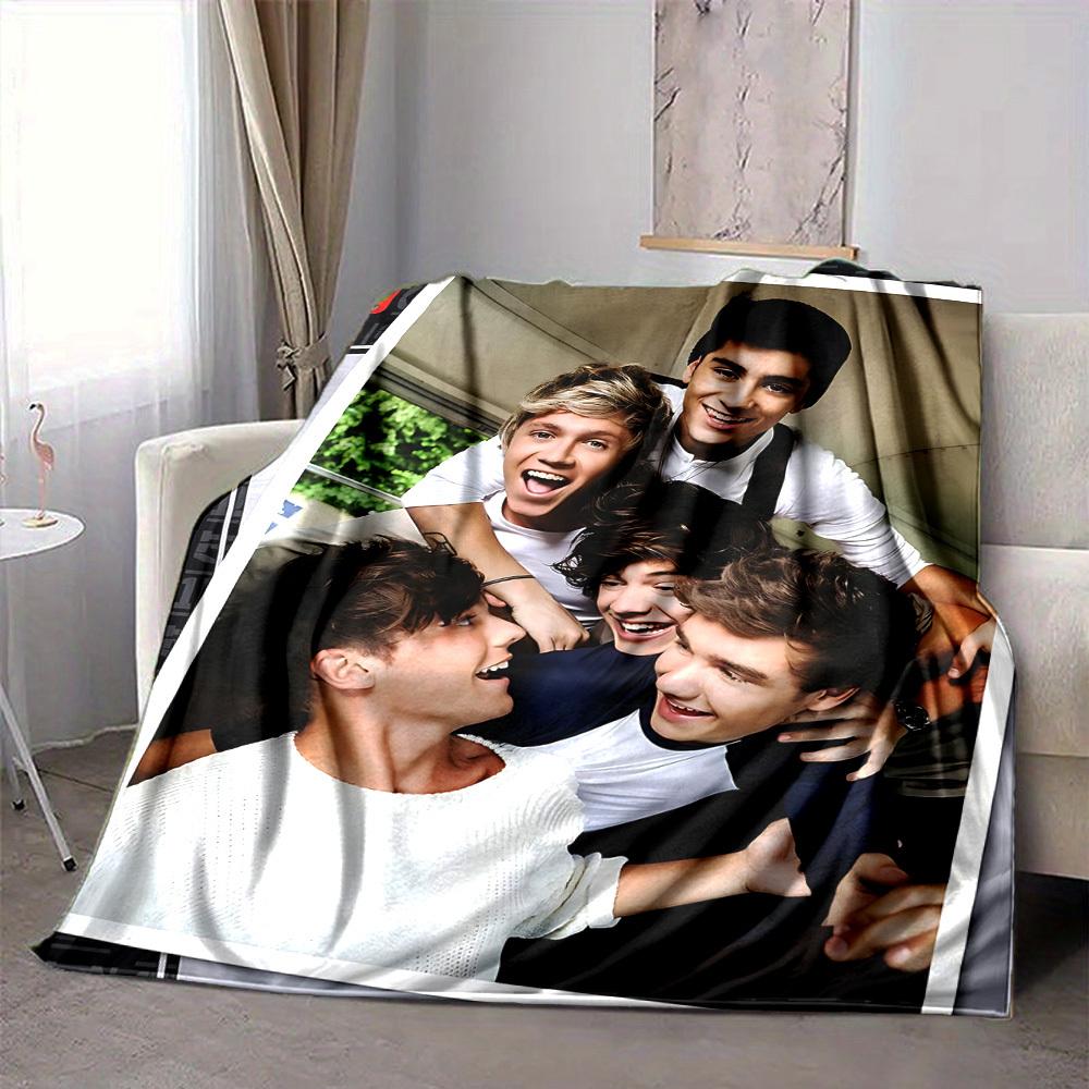 1 шт. Фланелевое одеяло One Direction, Мягкое, Дружелюбное к коже, С цифровой печатью, Различные размеры в наличии для семьи, друзей, на день рождения