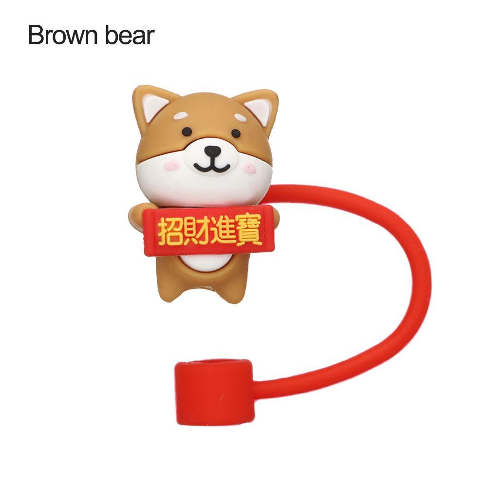 Sealing Lids Drinkware Accessories Cartoon Straws Plugs Silicone Dust-Proof Cap Pipette Tip Cover