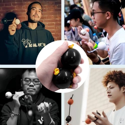 Cluoling Pachika Asalato Percussion Instrument, Ethnic Maracas, Shakers, African Rhythmic Ball Cashaka Instrument, Set of 2