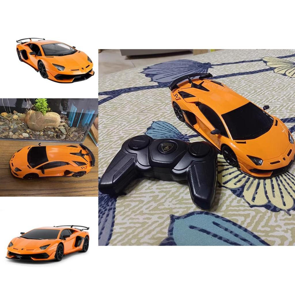 Перезаряжаемая игрушечная машинка Lamborghini с дистанционным управлением, подарок для детей, гоночная машинка для мальчиков, оранжевая