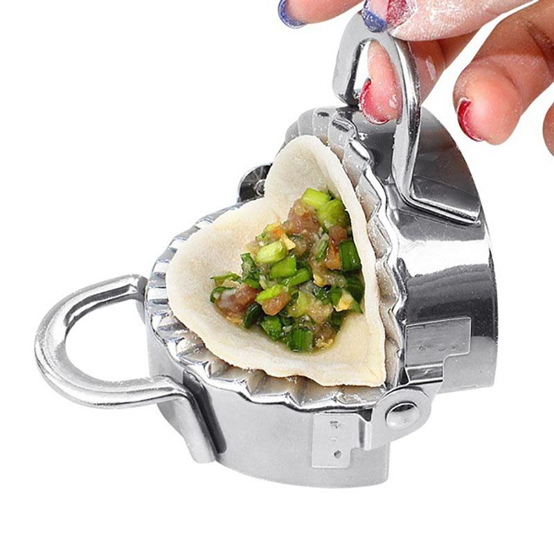 Нержавеющая сталь пельменница с эргономичной ручкой и рифлеными краями