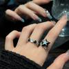 Kpop Регулируемое кольцо Y2K Ювелирные изделия Подарки Ретро Кристалл Кольцо Женщины Девушка