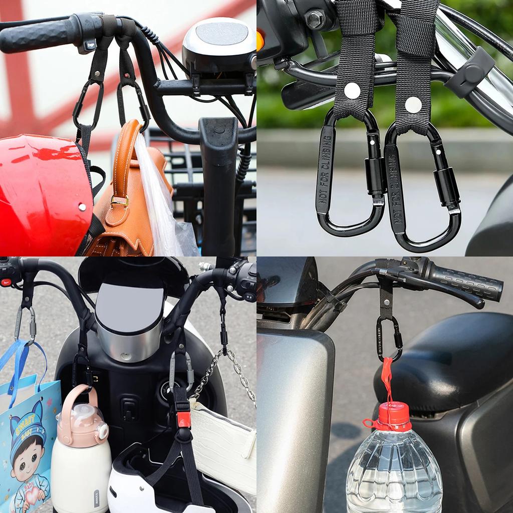 2pcs Motorcycle Hook Front Hook Aluminum Alloy Multifunctional Handlebar Hook for Bike Scooter Universal Handlebar Hook Clip