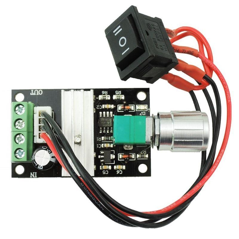 Регулятор скорости двигателя постоянного тока 3A PWM 6V 12V 24V 28V с переключателем прямого/обратного хода, драйвер двигателя, регулятор с потенциометром