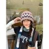 Women S Vintage Jacquard Knit Hat Autumn Winter Warm Ear Protection Beanie