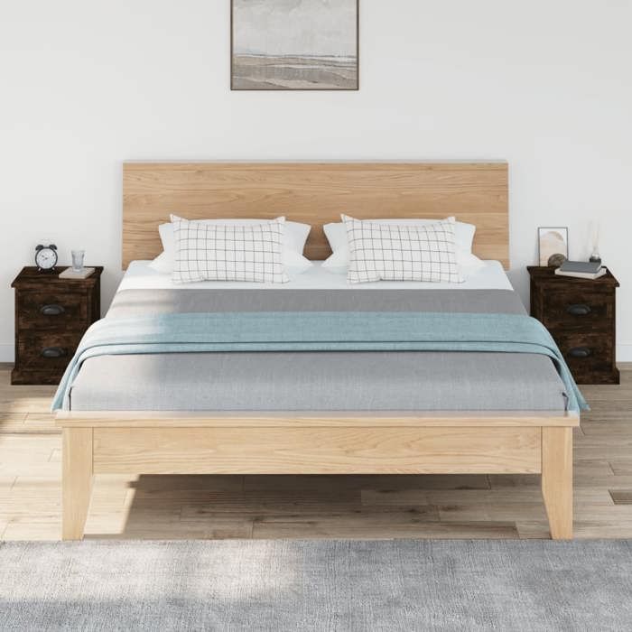 Tables de chevet - Maison Exclusive - Chêne fumé - 2 tiroirs - Bois d'ingénierie