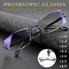2 Pcs Anti Blue Light Reading Glasses+1.00 To+4.00 Anti Eye Fatigue Computer Glasses Suitable for Both Women and Men