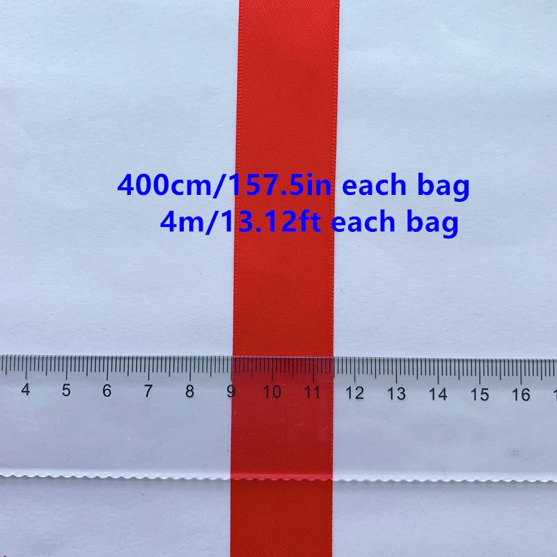 Каждая сумка шириной 4 м/13,12 фута, ширина 2,5 см/0,98 дюйма, двусторонняя атласная лента, ручная работа, отделка для шитья, ремесленная тесьма, одежда для волос, подарочная упаковка, галстук, домашний фестиваль