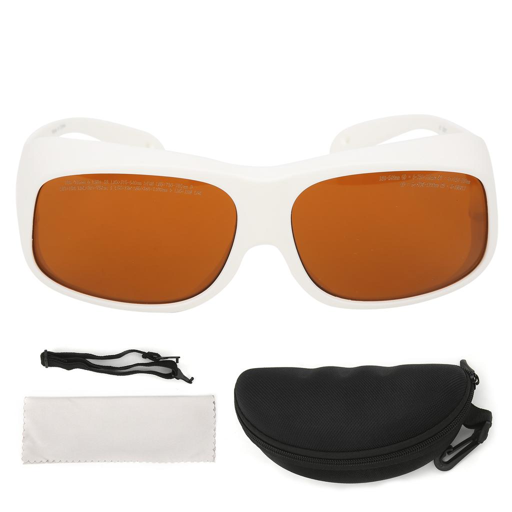 Safety Laser Glasses 532nm 1064nm Wavelength Protective Goggles Wearproof for Eye Protection(White )