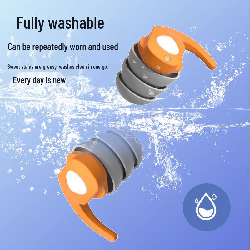 Silicone Triple-Layer Noise Cancelling Waterproof Sleep & Swim Earplugs
