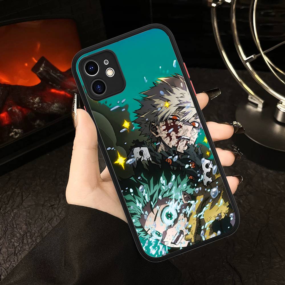 Моя геройская академия Кацуки Бакуго Чехол для телефона My Hero Для IPhone 16 Pro Max Чехол 11 12 13 14 15 Pro Plus X XS MAX Чехол Матовый чехол