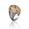 Yemeni Agate Natural 925 Sterling Silver Men Ring