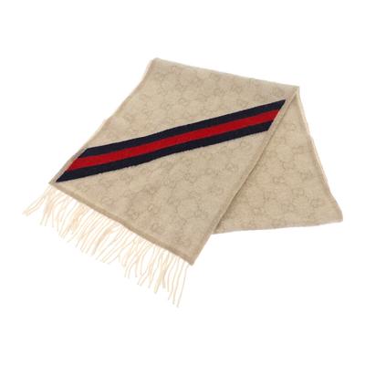 508027 Шарф бежевый шерстяной мужской