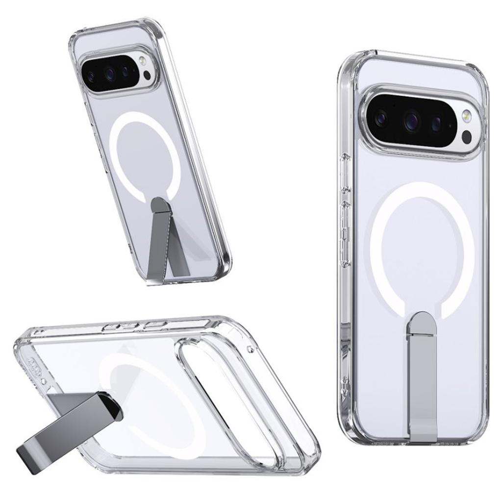 For Google Pixel 10 Pro XL/9 Pro XL Magnetic Case Kickstand TPU + Acrylic Phone Cover