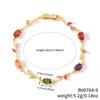 Simple Fashion Vine Leaf Bracelet Copper Inlaid Zircon Light Luxury Geometric Personalized Wrist Jewelry For Women