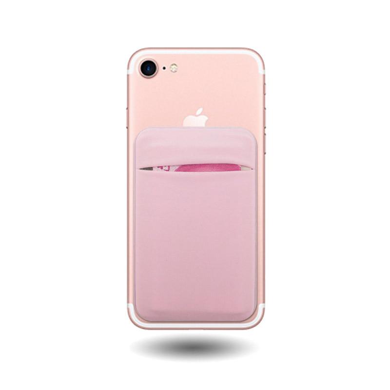 Elastic Stretch Lycra Adhesive Cell Phone ID Credit Card Holder Women Men Sticker Pocket Wallet Case