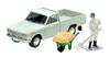 Tomica Limited Vintage Datsun Truck 1300 Deluxe White with Figure Completed Product 314950 1/64 LV-195c