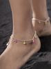 Kicky and Perky 925 Sterling Silver Beaded Charms Enamel Anklet Jewelry For Women