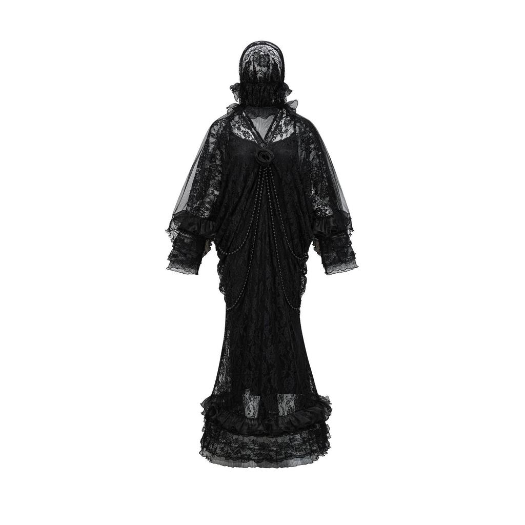 Новый стиль литературной и элегантной длинной юбки, сетчатой юбки с вуалью, комплекта из трех частей, V-образного выреза, длинного рукава, свадебного платья