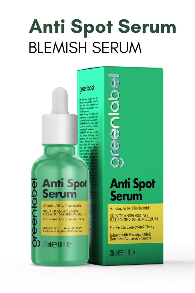 Anti Spot Serum, Anti-Blemish And Skin Tone Equalizer, Arbutin Aha And Niacinamide 30 Ml