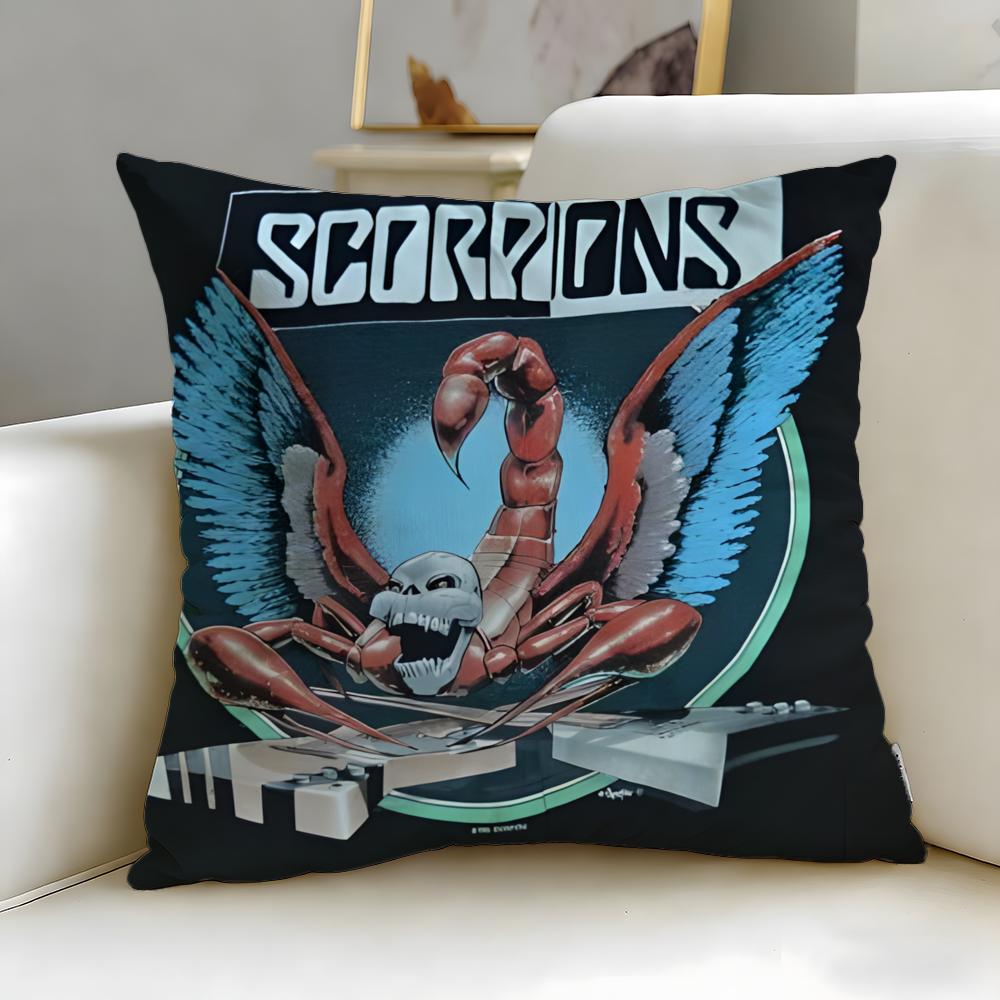 Классическая группа Scorpions Наволочка Мягкая Легко стирающаяся Подушка Универсальная для Дивана Кровати Путешествий и Офиса