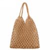 Woven Bag Mesh Rope Weaving Tie Buckle Reticulate Hollow Straw Bag No Lined Net Shoulder Bag