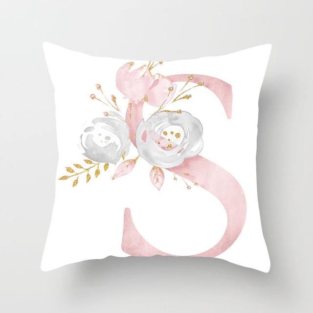 26 Letters Cushion Cover Letter Home Decorative Pillowcase Polyester Throw Pillow Case Cushion Cover For Sofa Almohada Hot Zt25