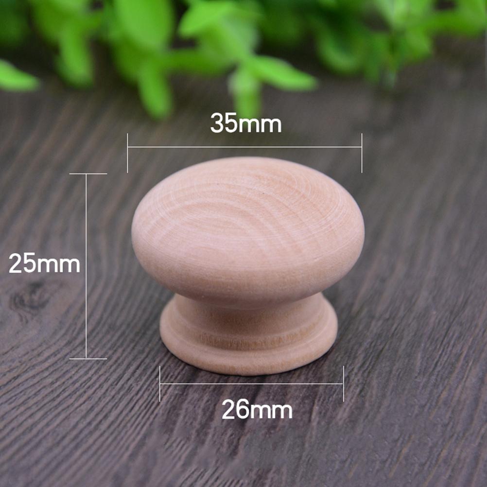 15Pcs Round Beech Wood Drawer Pull Knobs Chic Wooden Cabinet Handle Single Hole Cupboard Pull Knobs for Home Office