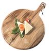 Cutting Round Small Leaf Acacia Wooden Slate Cutting Pizza Kitchen with Natural Kitchen Lunch Bread Cutting Steak Outdoor Board, Wooden, Board, Board,