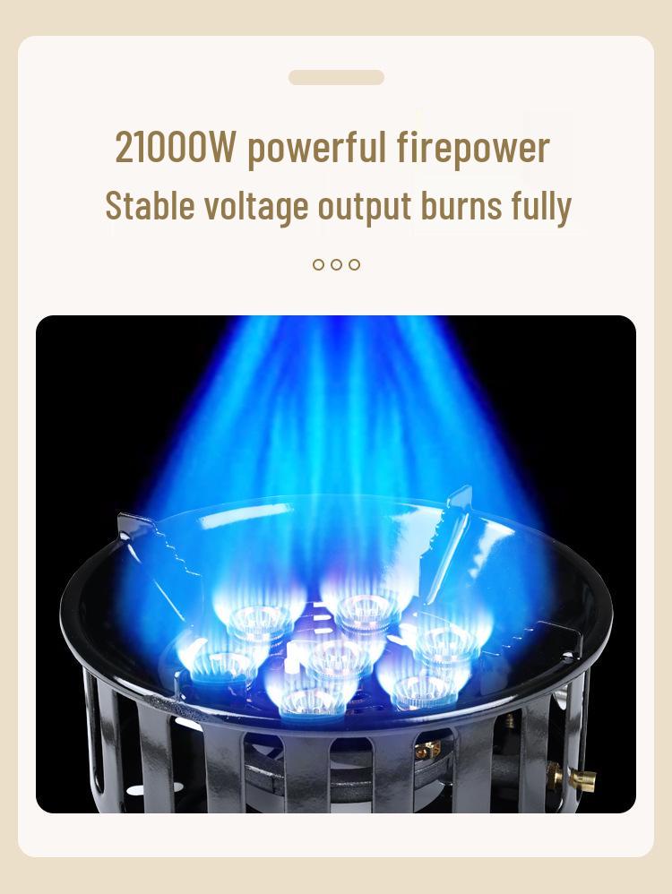 Seven-Head High-Power Dual-Use Outdoor Camping Gas & Coal Stove