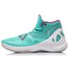 Li Ning SONIC 5 Удобная амортизация Нескользящая Средняя высота Баскетбольные кроссовки Мужские Флуоресцентный светло-зеленый ABAM019-1