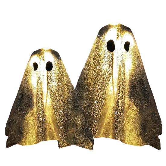 Yousheng Sequin Fabric Ghost Tabletop Decor Halloween Shiny Ghost Figurine for Halloween Bedroom Desktop Home Decor