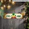 2D Flat, Retro Smiling Root Veggies Metal Wall Decor - Durable Aluminum Farmhouse Decoration 15.75inch X 3.94inch, Suitable for Home, Cafe, Bathroom